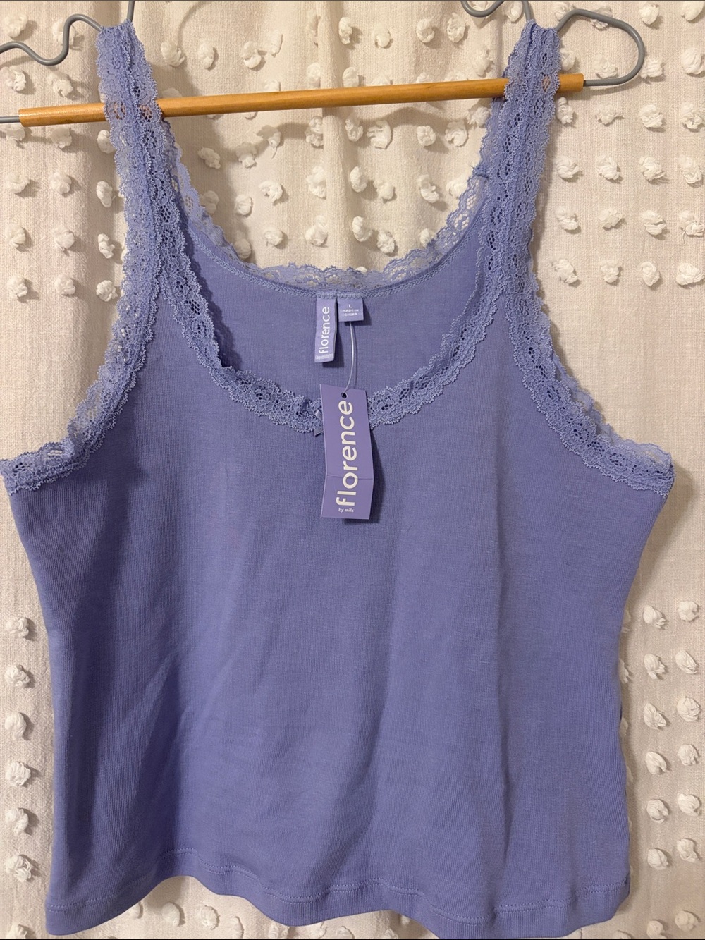 🆕 NWT FLORENCE Lace-Trim Bandeau Tank in Lavender